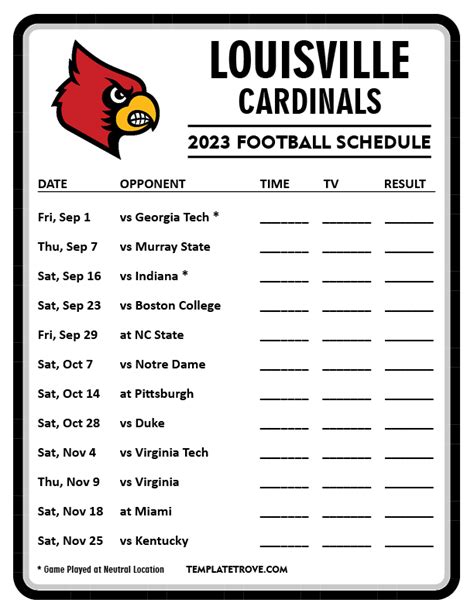 uofl football schedule 2023|louisville cardinals 2023 football schedule.